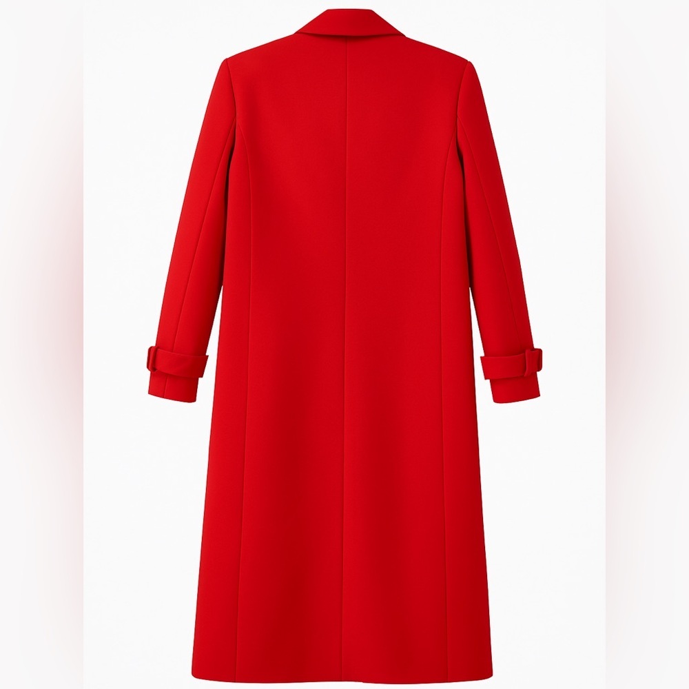 Alice + Olivia Red Wool Double Lapel Coat XS NWT Luxury Designer Statement - Picture 7 of 12
